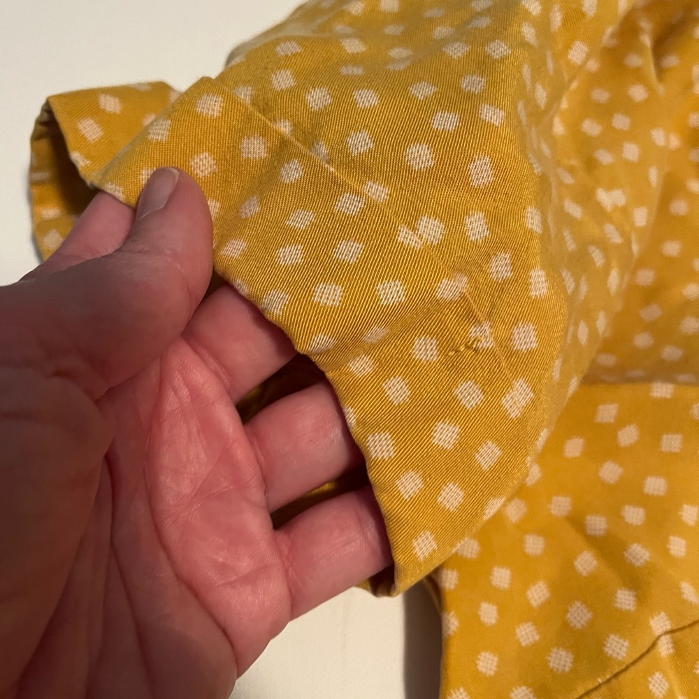 Duluth Trading Co Yellow Polka Dot Short-Sleeve Button-Down Shirt - Picture 10 of 14